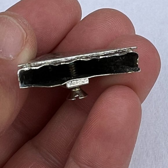 Vintage Mexican Sterling Silver Men's shirt Collar Tip Collar Points Horse Logo - Picture 8 of 8